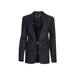 Mugler Pierced Tailored Jacket Raw Blue - NWT